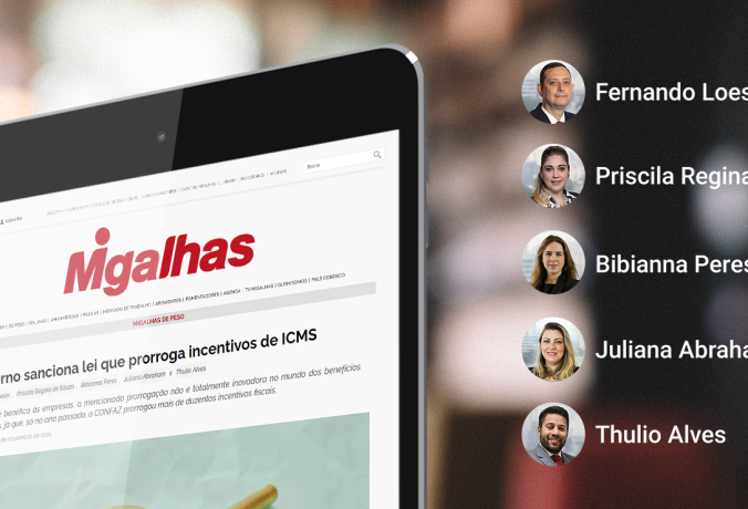 Migalhas: Governo sanciona lei que prorroga incentivos de ICMS e é imprensa