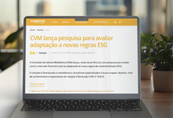 CVM lança pesquisa para avaliar adaptação a novas regras ESG[Monitor Mercantil]